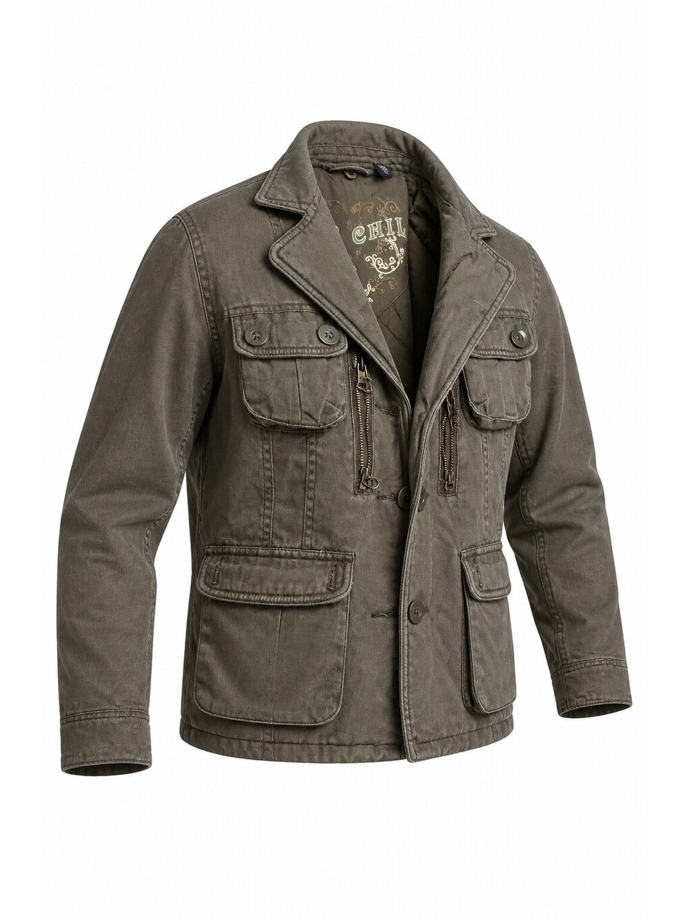 Big Chill Women's Olive Green Utility Jacket Size S